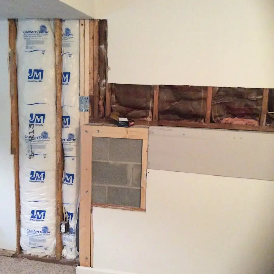 Wall insulation replacement during Odor Removal & Deodorization in Clayton